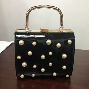 Patent Leather Pearl Purse